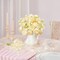 18Pcs Champagne Ranunculus Artificial Flowers, Faux Silk Mini Ranunculus with Stems, Fake Wedding Filler Flowers Bulk Floral Arrangements for Home, Table Centerpieces Bridal Shower DIY Bouquets Decor